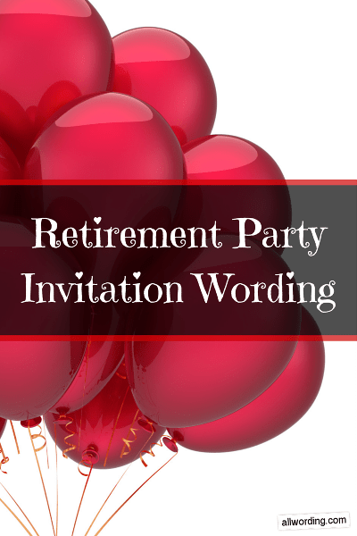 What to say on a retirement party invite