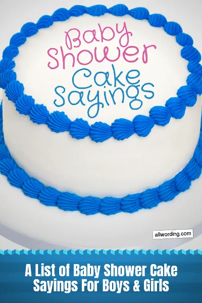 Baby shower 2024 cake wording