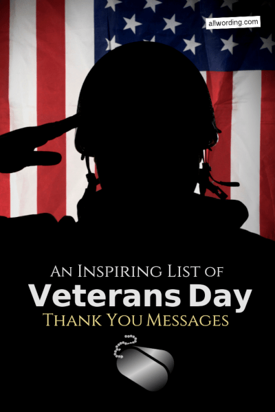 A list of messages to thank veterans on Veterans Day