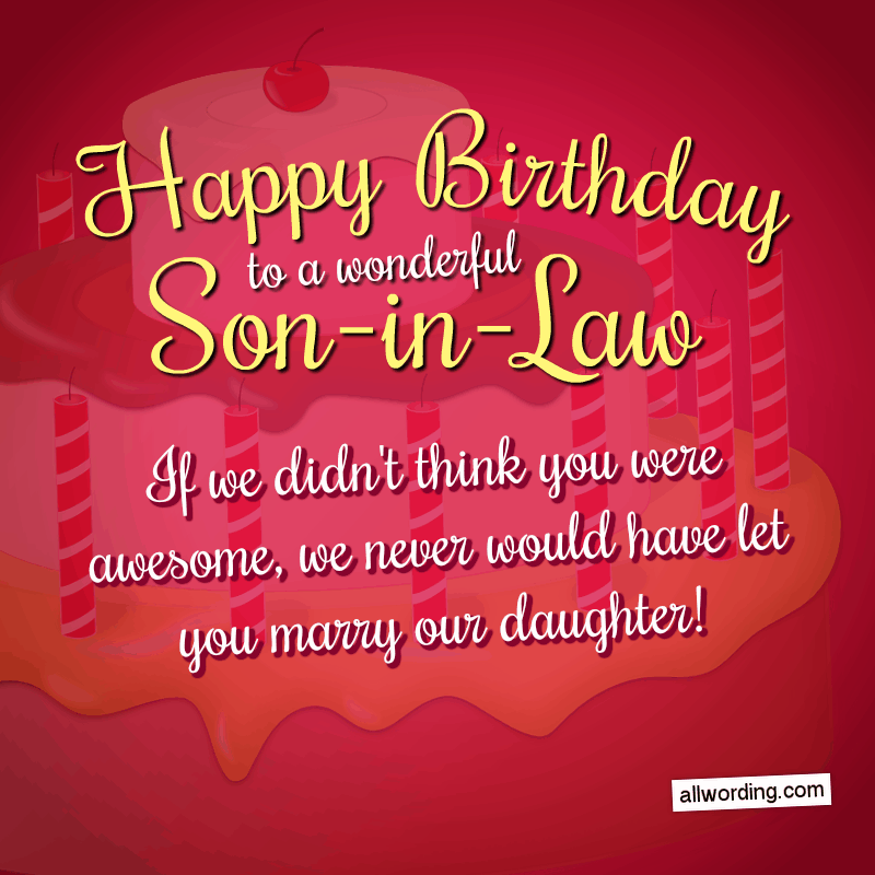 Funny Happy Birthday Son In Law Images For Facebook