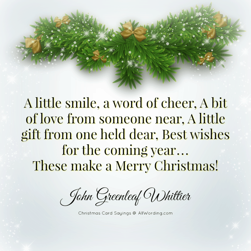 A Very Merry List of Christmas Card Sayings » AllWording.com