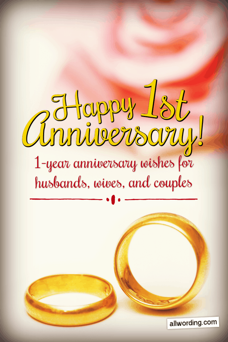 Fabulous 1st Anniversary Wishes For A Husband Wife Or Couple