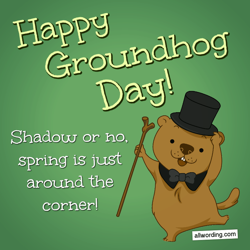Happy Groundhog Day! Shadow or no, spring is just around the corner!