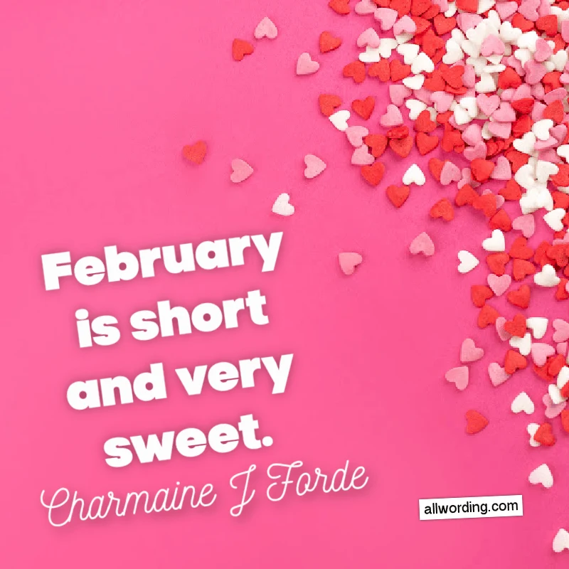 February is short and very sweet. -Charmaine J Forde