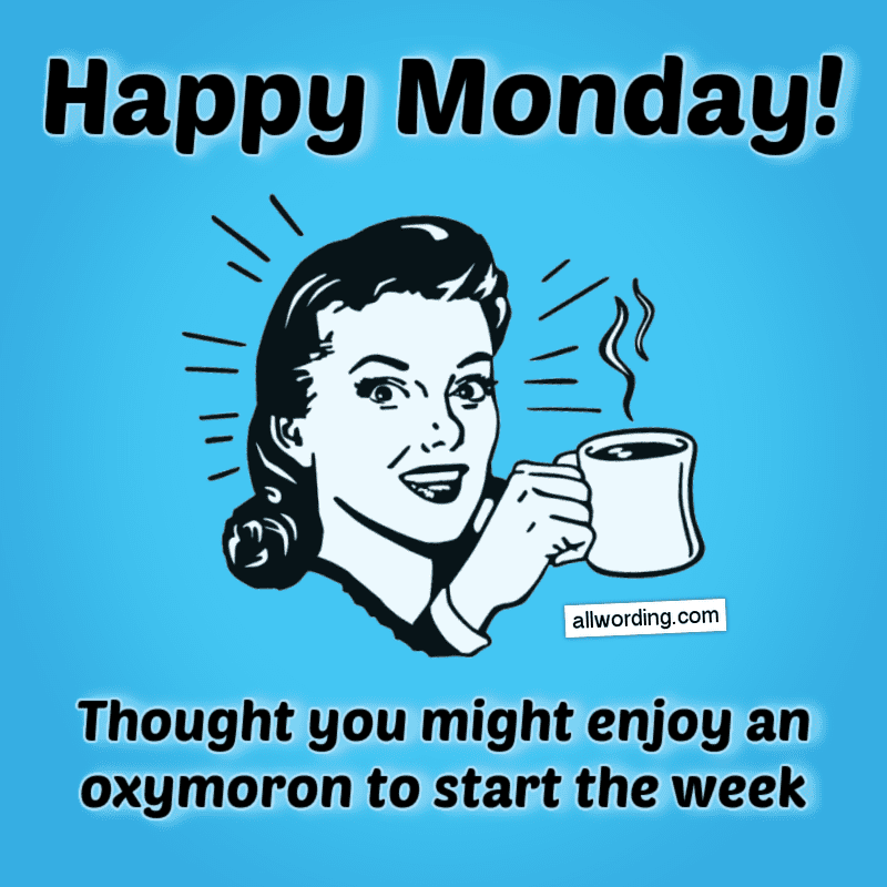 Happy Monday! Thought you might enjoy an oxymoron to start the week.