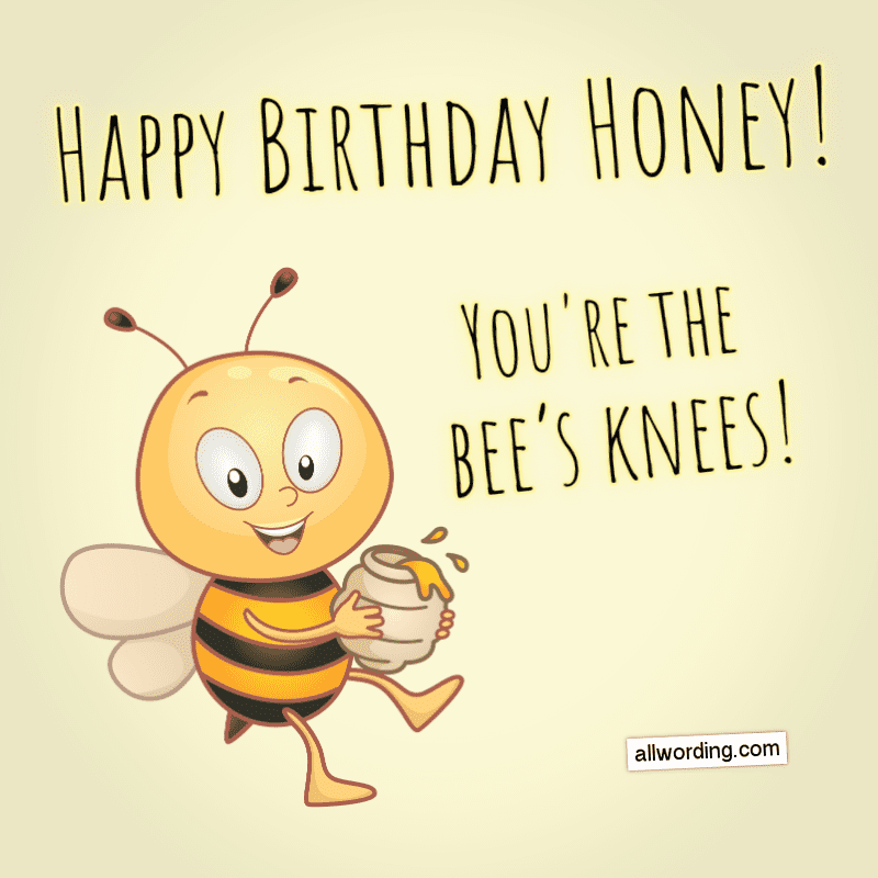 Happy Birthday, Honey! You're the bee's knees!