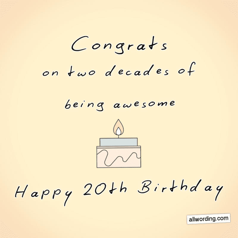Congrats on two decades of being awesome!