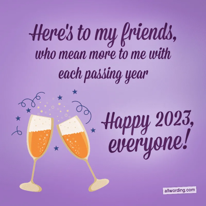 Here's to my friends, who mean more to me with each passing year. Happy 2024, everyone.