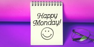 Feature image for article on ways to say Happy Monday