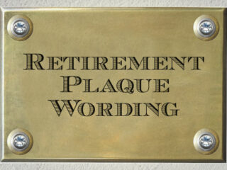 Feature image for article on retirement plaque wording