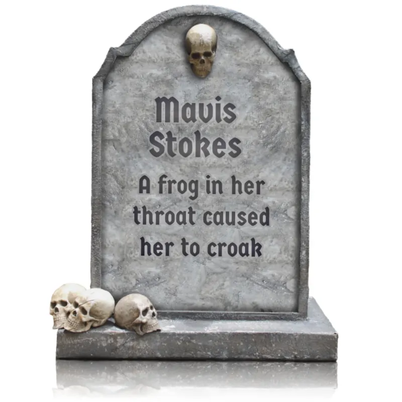 Mavis Stokes, A frog in her throat caused her to croak
