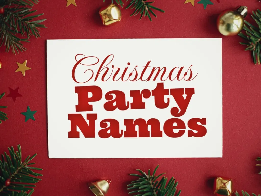 Feature image for article listing Christmas party names