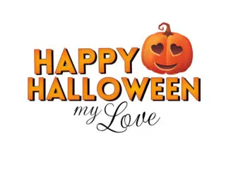 Feature image for article on romantic Halloween wishes