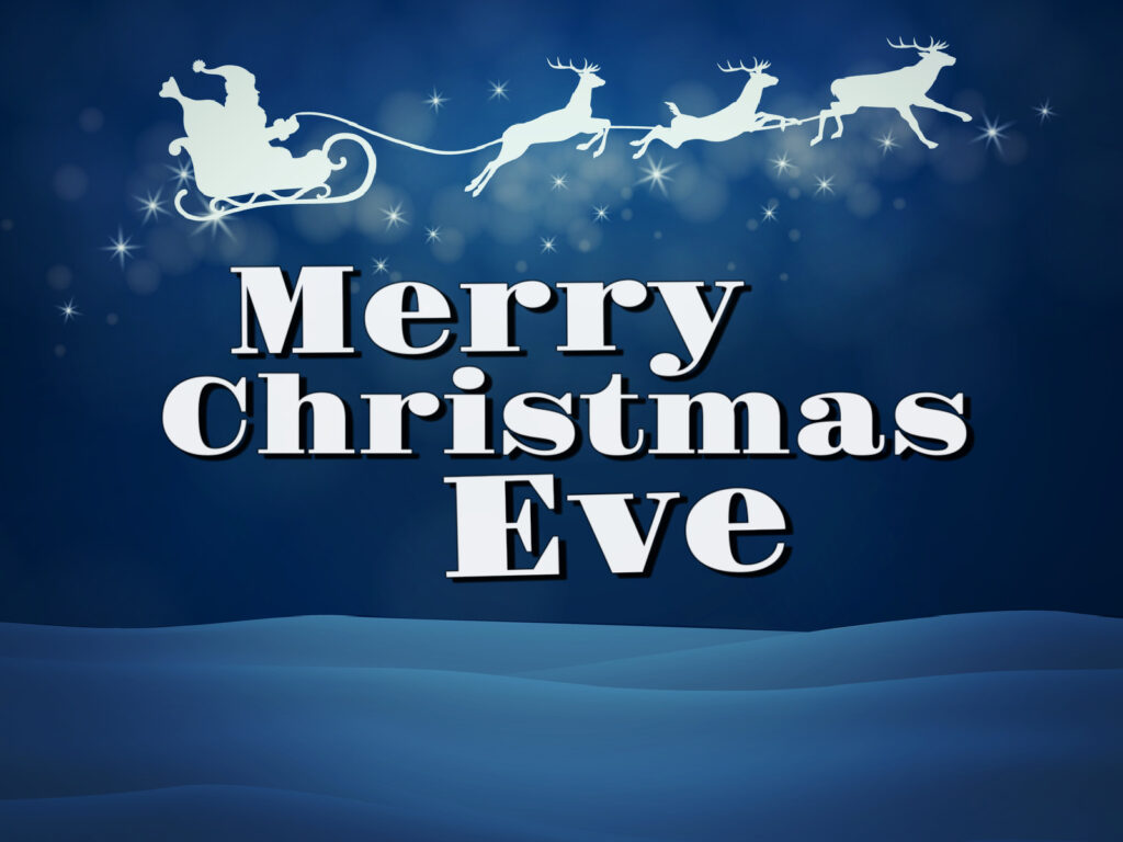 Feature image for article on ways to say Merry Christmas Eve