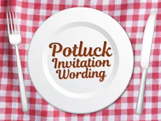 Feature image for article on potluck invitation wording