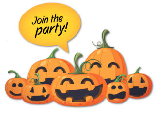 Feature image for article on pumpkin carving party invitation wording