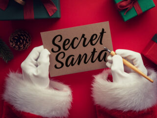 Feature image for article on Secret Santa invitation wording