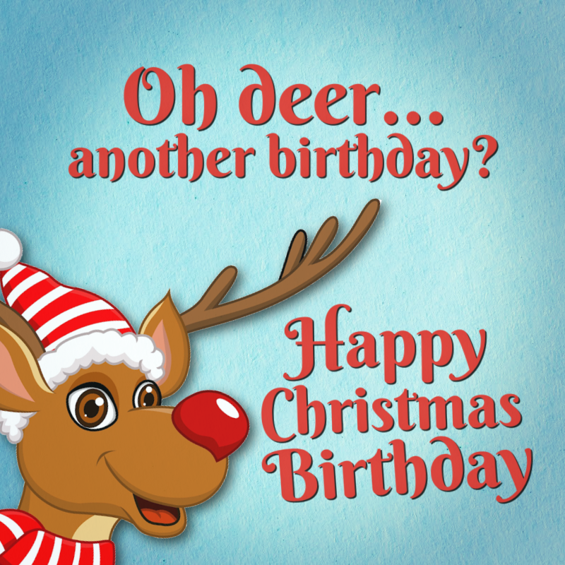 Oh deer... another birthday? Happy Christmas Birthday!
