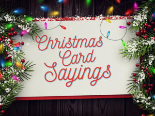 Feature image for article on Christmas card sayings