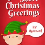 Pinterest pin for article on short Christmas greetings