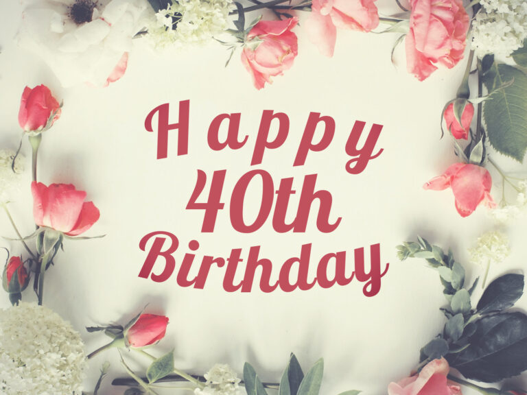 Feature image for article on 40th birthday wishes