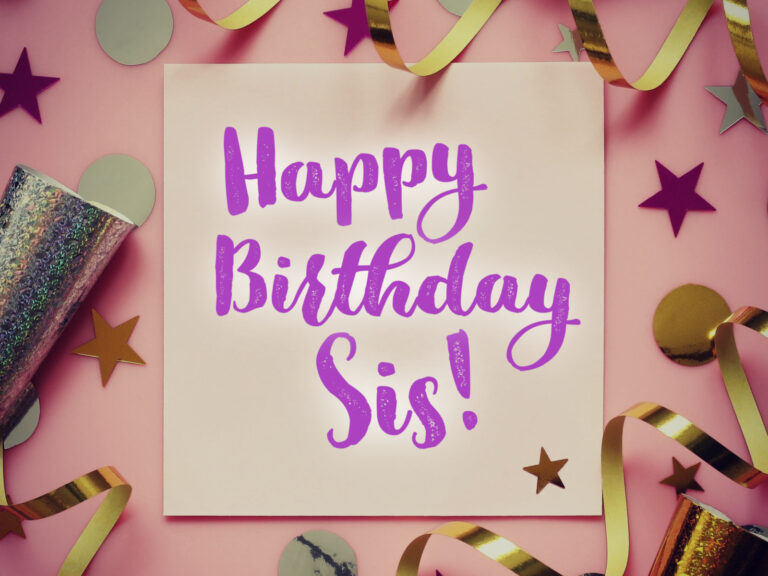 Feature image for article on birthday wishes for a sister