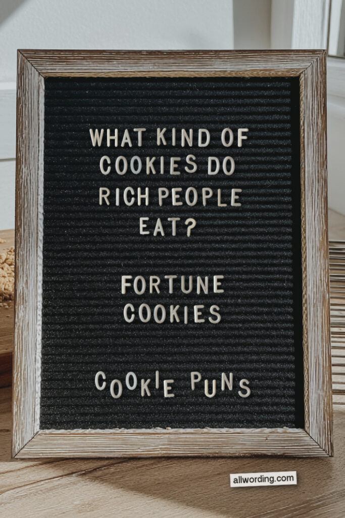 Photo illustration of cookie pun