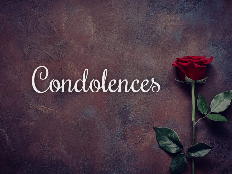 Feature image for article on short condolence messages