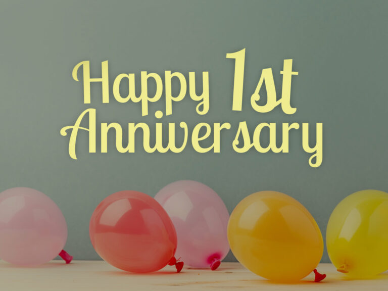 Feature image for article on first anniversary messages