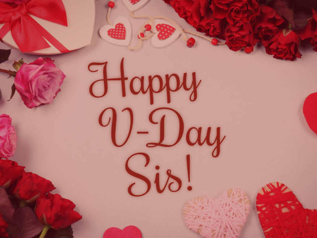 Feature image for article on ways to wish your sister a Happy Valentine's Day