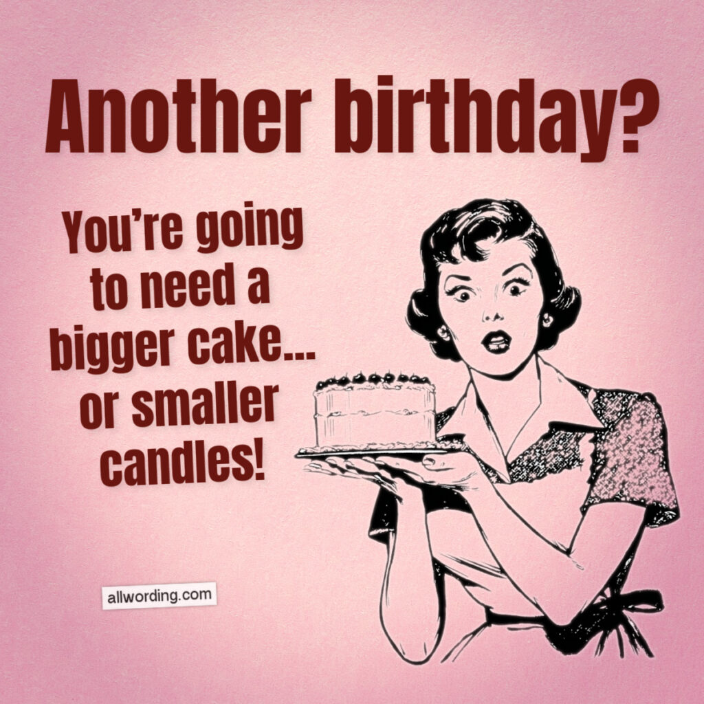 Illustration of funny birthday wish