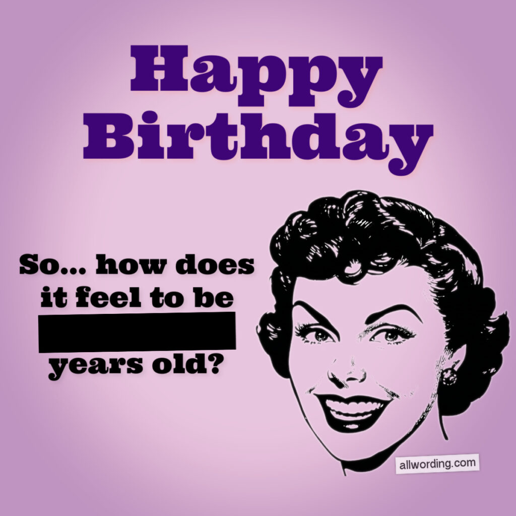 Illustration of funny birthday wish