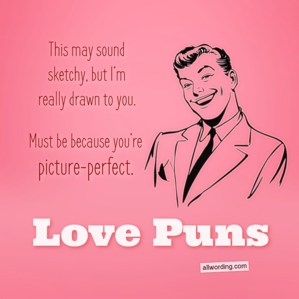 Illustration of a pun about love